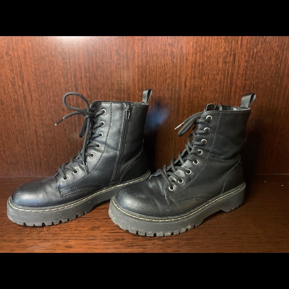 Black Combat boots by sincerely Jules